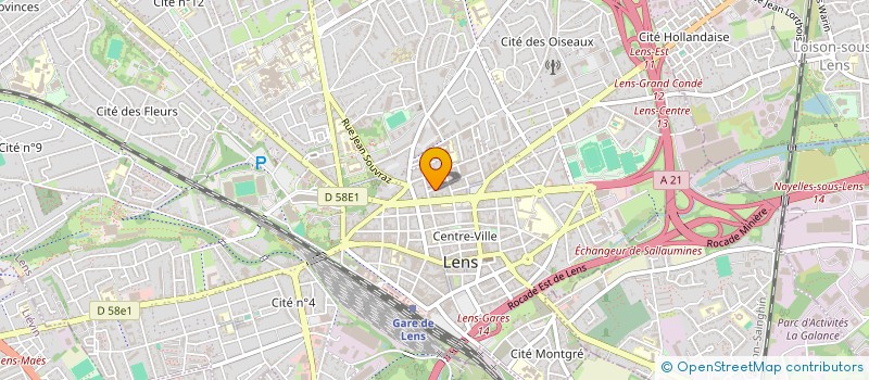 localisation de l'entreprise SCI SR GENERAL DE GAULLE  LENS