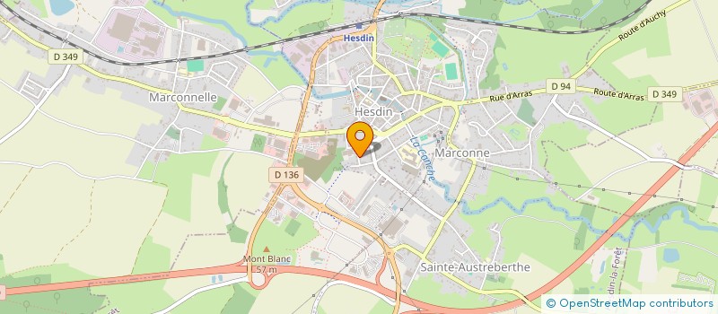 localisation de l'entreprise SCI SRJP  HESDIN