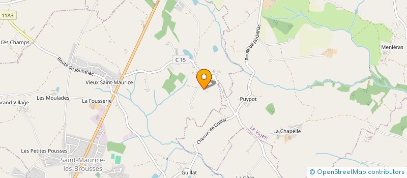 localisation de l'entreprise SCI ST AURELIEN à SAINT-MAURICE-LES-BROUSSES
