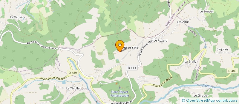 localisation de l'entreprise SCI ST CLAIR  YZERON