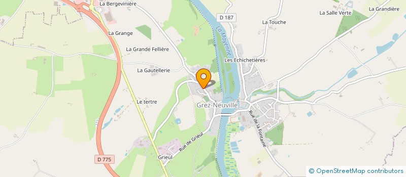 localisation de l'entreprise SCI ST CLEMENT  GREZ-NEUVILLE