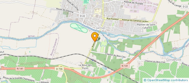 localisation de l'entreprise SCI ST CYBARD BOUTIQUES  MAINXE-GONDEVILLE