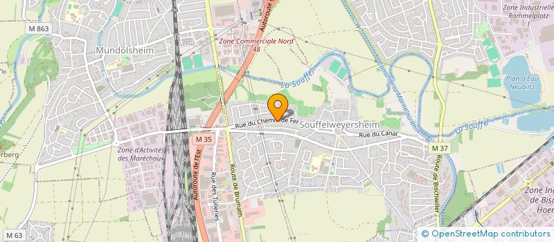 localisation de l'entreprise SCI ST CYP  SOUFFELWEYERSHEIM