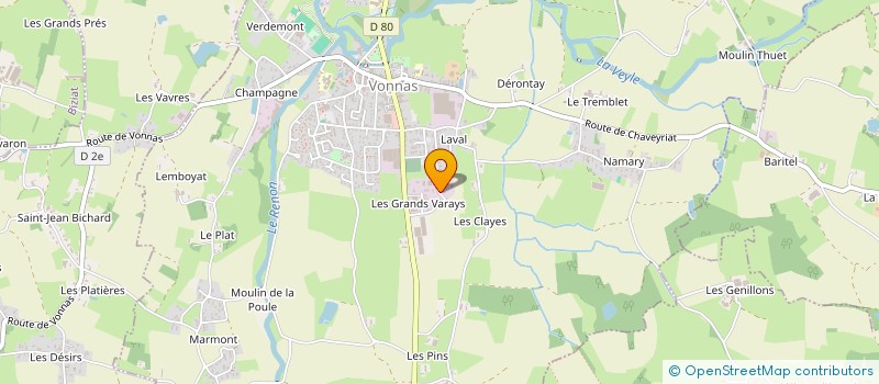 localisation de l'entreprise SCI ST CYRIEN à VONNAS
