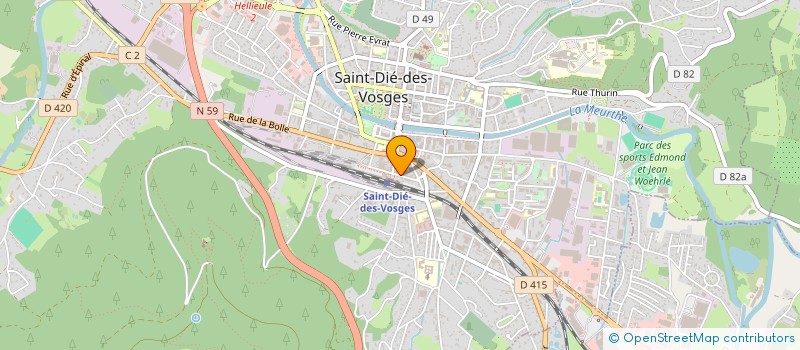 localisation de l'entreprise SCI ST DIE GARE à SAINT-DIE-DES-VOSGES