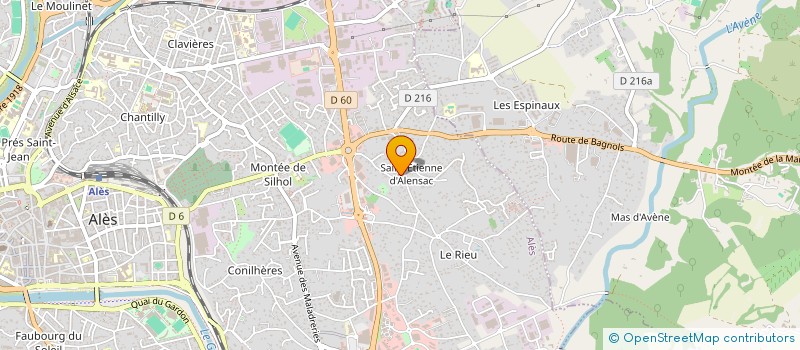 localisation de l'entreprise SCI ST ETIENNE D ALENSAC  ALES