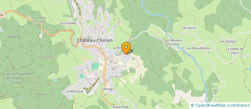 localisation de l'entreprise SCI ST HILAIRE à ST-HILAIRE-EN-MORVAN