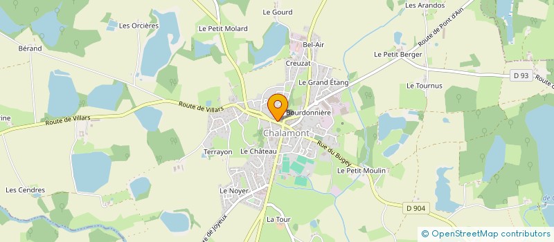 localisation de l'entreprise SCI ST HONORE à CHALAMONT
