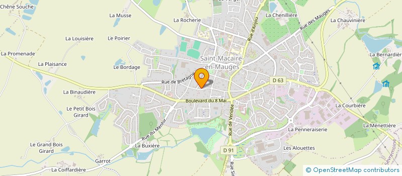 localisation de l'entreprise SCI ST HUBERT à SEVREMOINE