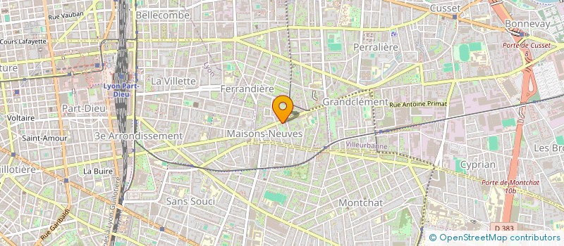 localisation de l'entreprise SCI ST IMMO  VILLEURBANNE