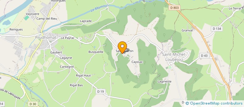 localisation de l'entreprise SCI ST MARTIN  PRUDHOMAT