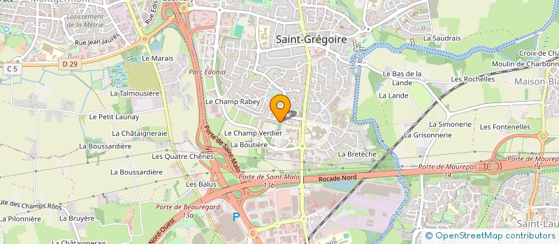 localisation de l'entreprise SCI ST MICHEL  SAINT-GREGOIRE