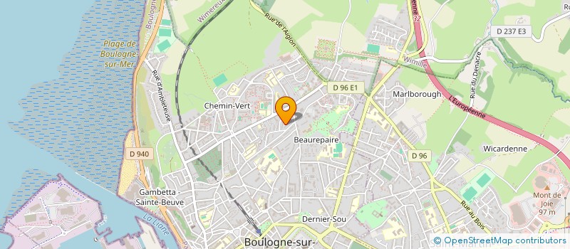 localisation de l'entreprise SCI ST PATRICK à BOULOGNE-SUR-MER
