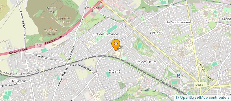 localisation de l'entreprise SCI ST URBAIN  LENS