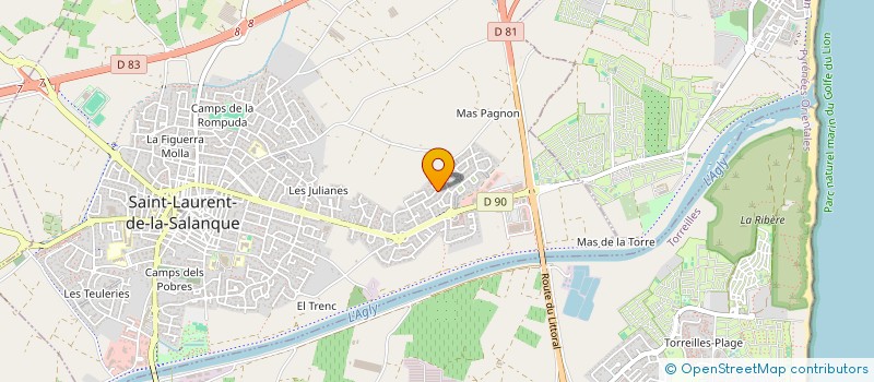 localisation de l'entreprise SCI STAGIDAL  SAINT-LAURENT-DE-LA-SALANQUE