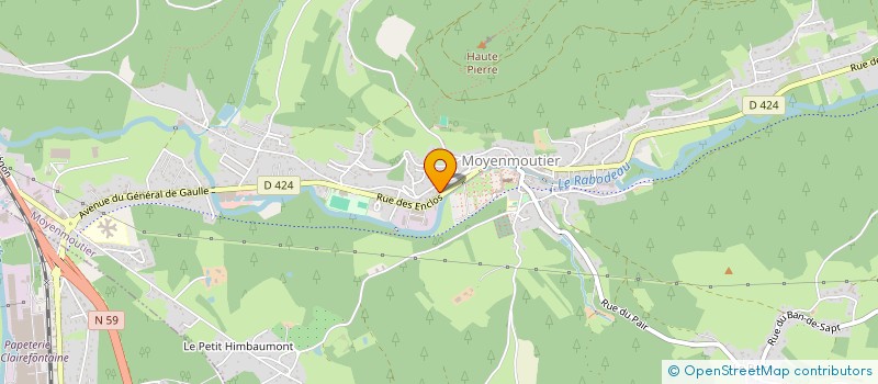 localisation de l'entreprise SCI STANISLAS  MOYENMOUTIER