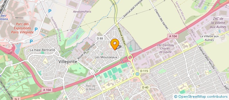 localisation de l'entreprise SCI STAR à VILLEPINTE