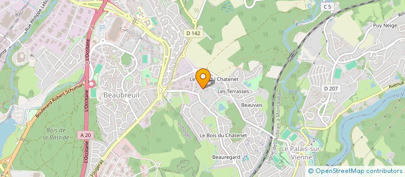 localisation de l'entreprise SCI STBEY  LE PALAIS-SUR-VIENNE