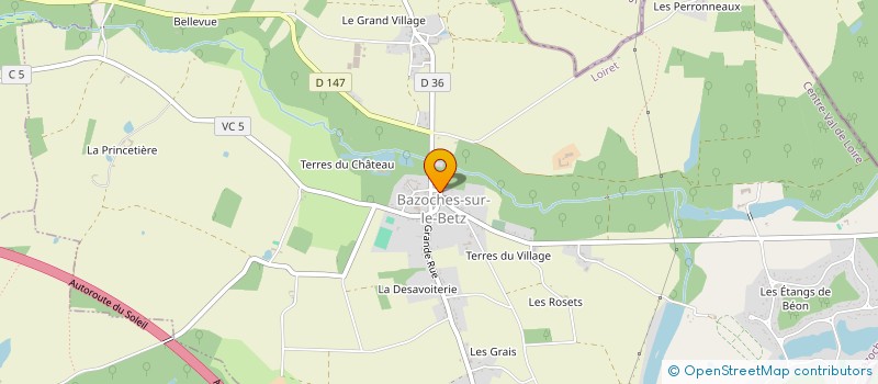 localisation de l'entreprise SCI STE ANNE à BAZOCHES-SUR-LE-BETZ