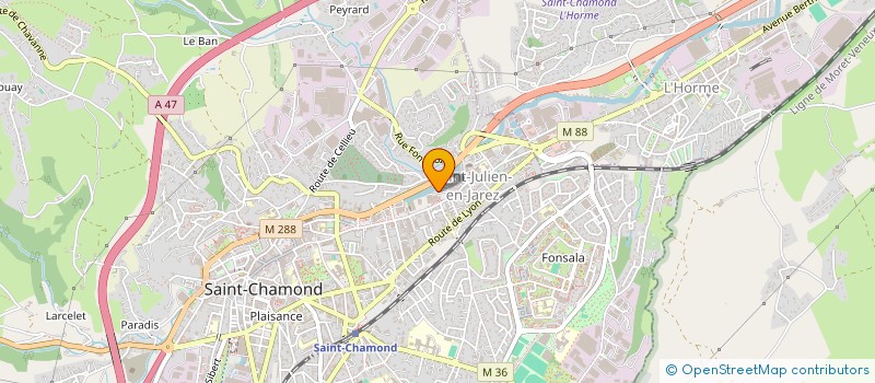 localisation de l'entreprise SCI STE GENEVIEVE DE ROUTE DE GRENOBLE  SAINT-CHAMOND