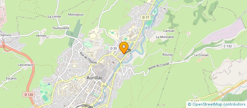 localisation de l'entreprise SCI STEBOIS à AURILLAC