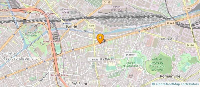 localisation de l'entreprise SCI STECYR à PANTIN