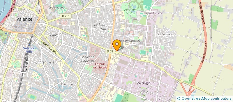localisation de l'entreprise SCI STEDA  VALENCE