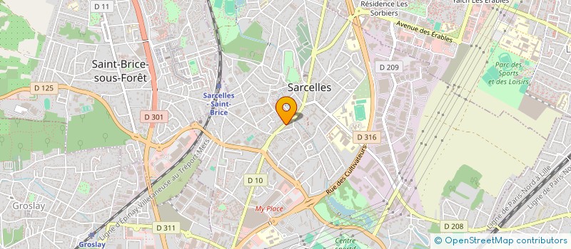 localisation de l'entreprise SCI STEF VILLAGE  SARCELLES