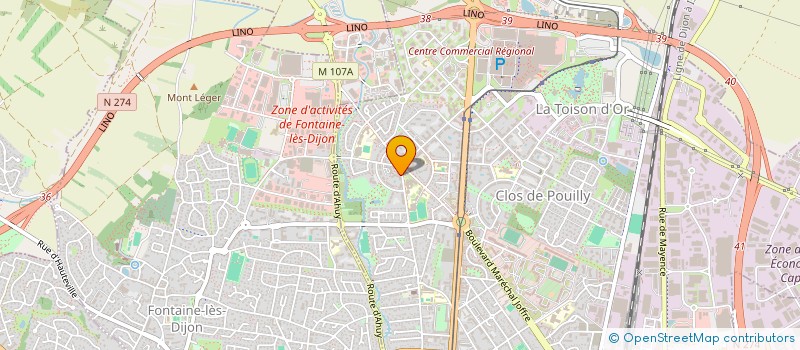 localisation de l'entreprise SCI STEREO à DIJON