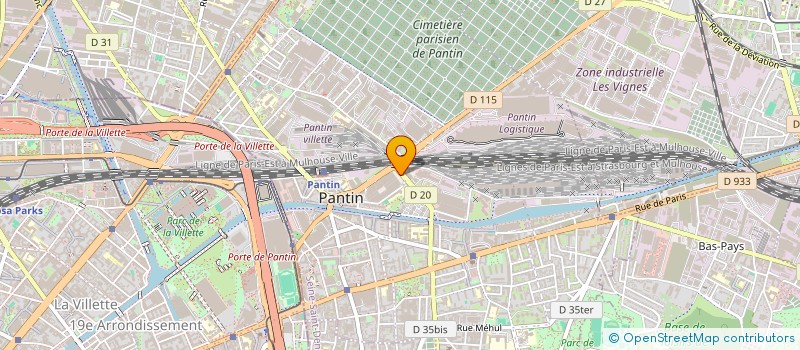 localisation de l'entreprise SCI STESA à PANTIN