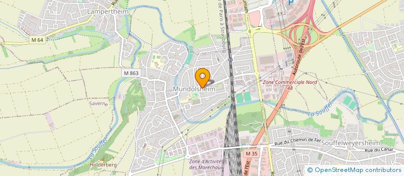 localisation de l'entreprise SCI STETHOSCOPE  MUNDOLSHEIM