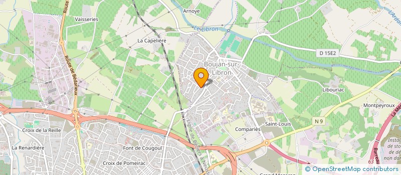 localisation de l'entreprise SCI STETO à BOUJAN-SUR-LIBRON