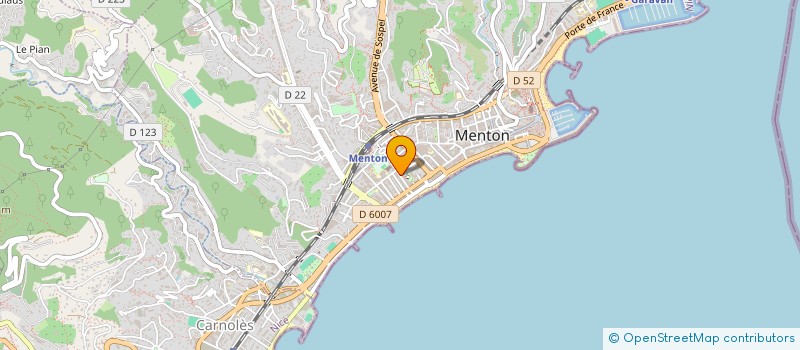 localisation de l'entreprise SCI STIM à MENTON