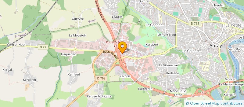 localisation de l'entreprise SCI STOCKINVEST à AURAY
