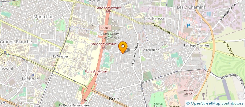 localisation de l'entreprise SCI STOCKTRANS  BRON