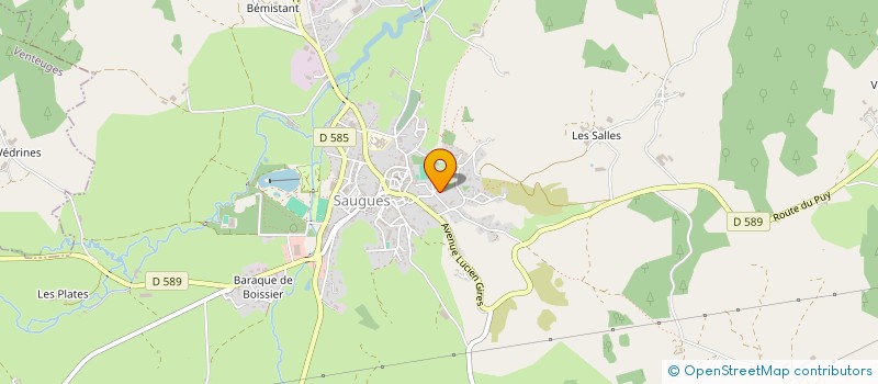 localisation de l'entreprise SCI STP  SAUGUES