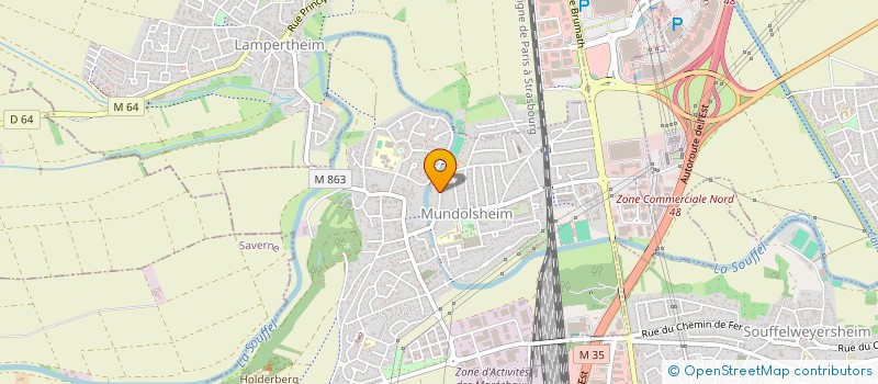 localisation de l'entreprise SCI STP  MUNDOLSHEIM