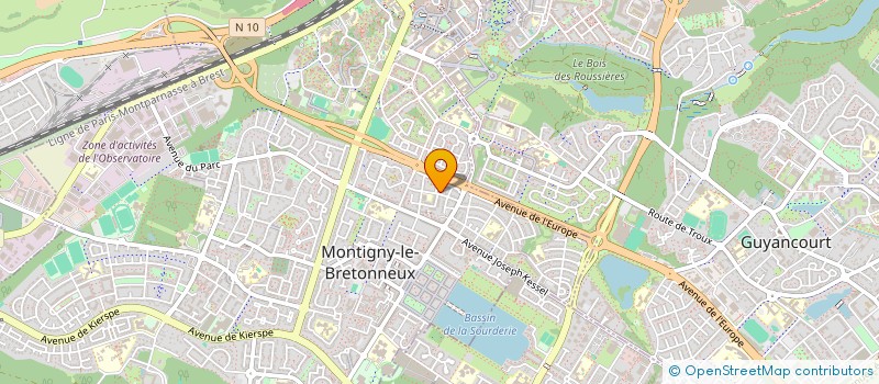 localisation de l'entreprise SCI STR  MONTIGNY-LE-BRETONNEUX