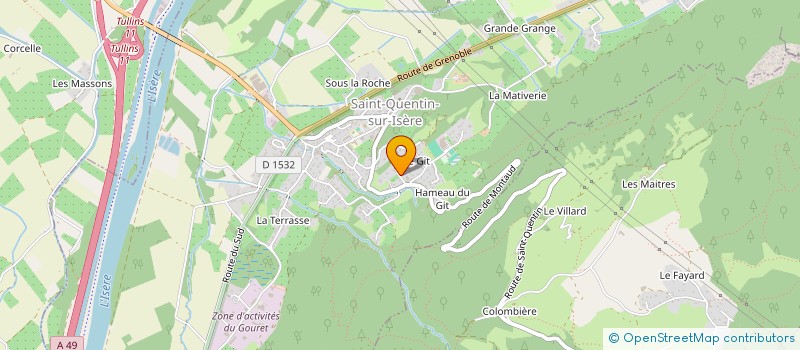 localisation de l'entreprise SCI STRA  SAINT-QUENTIN-SUR-ISERE