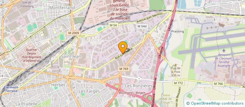 localisation de l'entreprise SCI STRASBOURG LOGISTIQUE  CLERMONT-FERRAND