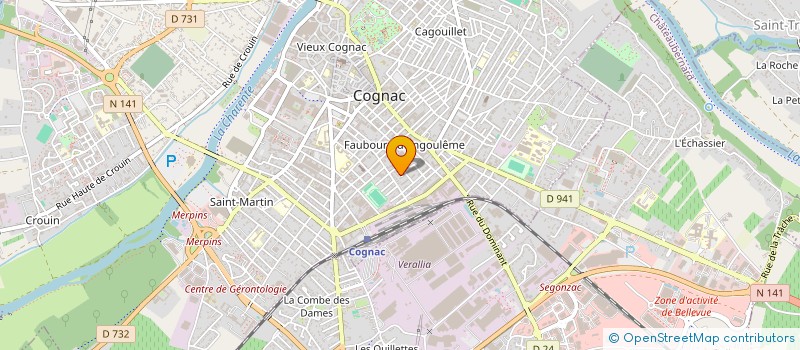 localisation de l'entreprise SCI STRUCTURA. à COGNAC