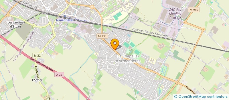 localisation de l'entreprise SCI STUDIO 163  LA CHAPELLE-D'ARMENTIERES