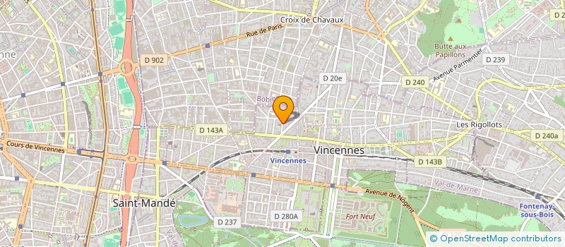 localisation de l'entreprise SCI STUDIOS JOLAIN à VINCENNES