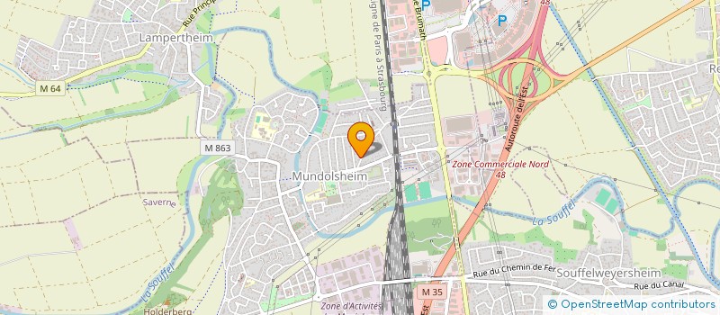 localisation de l'entreprise SCI  STYLES & TENDANCES  MUNDOLSHEIM