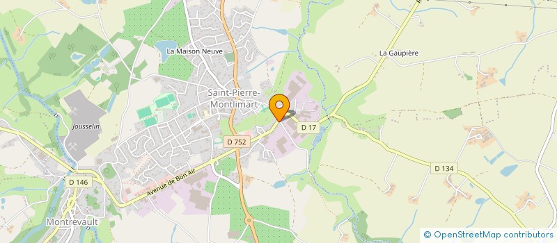 localisation de l'entreprise SCI STYMIA à MONTREVAULT-SUR-EVRE