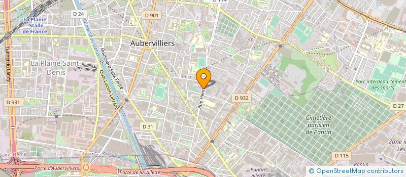 localisation de l'entreprise SCI SU 62 AV PRESIDENT ROOSEVELT  AUBERVILLIERS