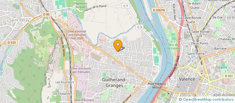 localisation de l'entreprise SCI SUBRIN à GUILHERAND-GRANGES