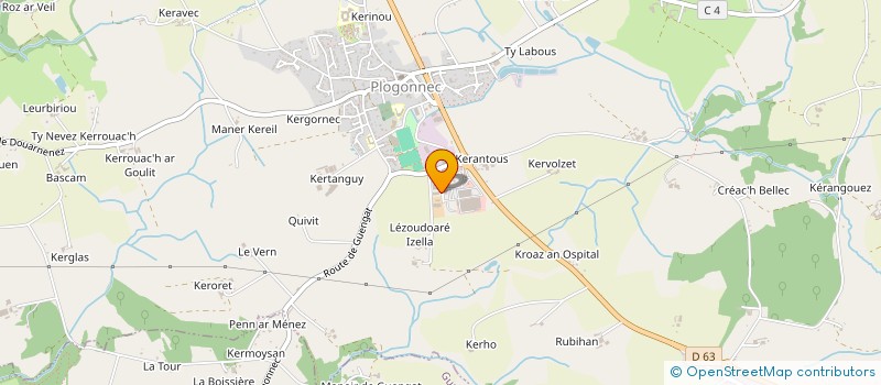 localisation de l'entreprise SCI SUD LITTORAL  PLOGONNEC