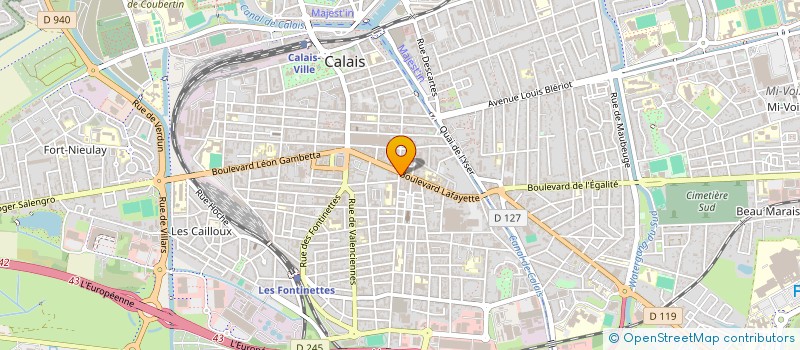 localisation de l'entreprise SCI SUD SPORT  CALAIS