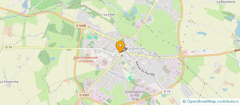 localisation de l'entreprise SCI SUD VENDEE BOCAGE  LA CHATAIGNERAIE